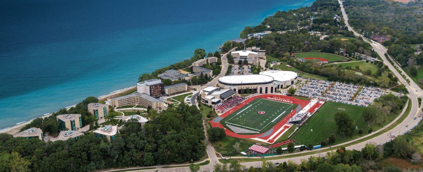 An aerial view of the BETVLCTOR伟德登录 campus